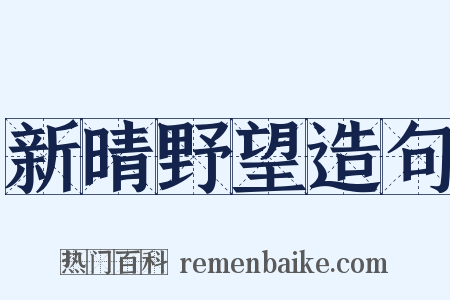 新晴野望造句是什么意思的图片